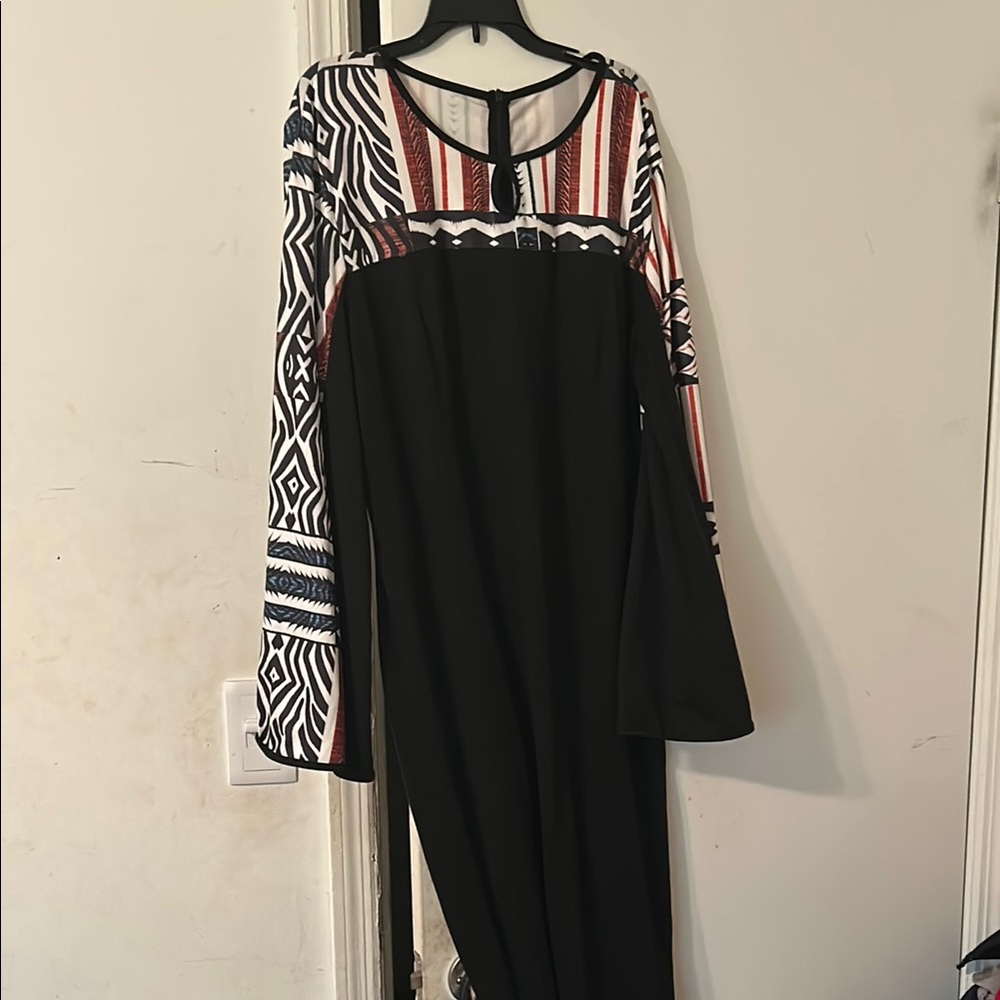 Elegant Black Long Sleeve Dress with Lace Details